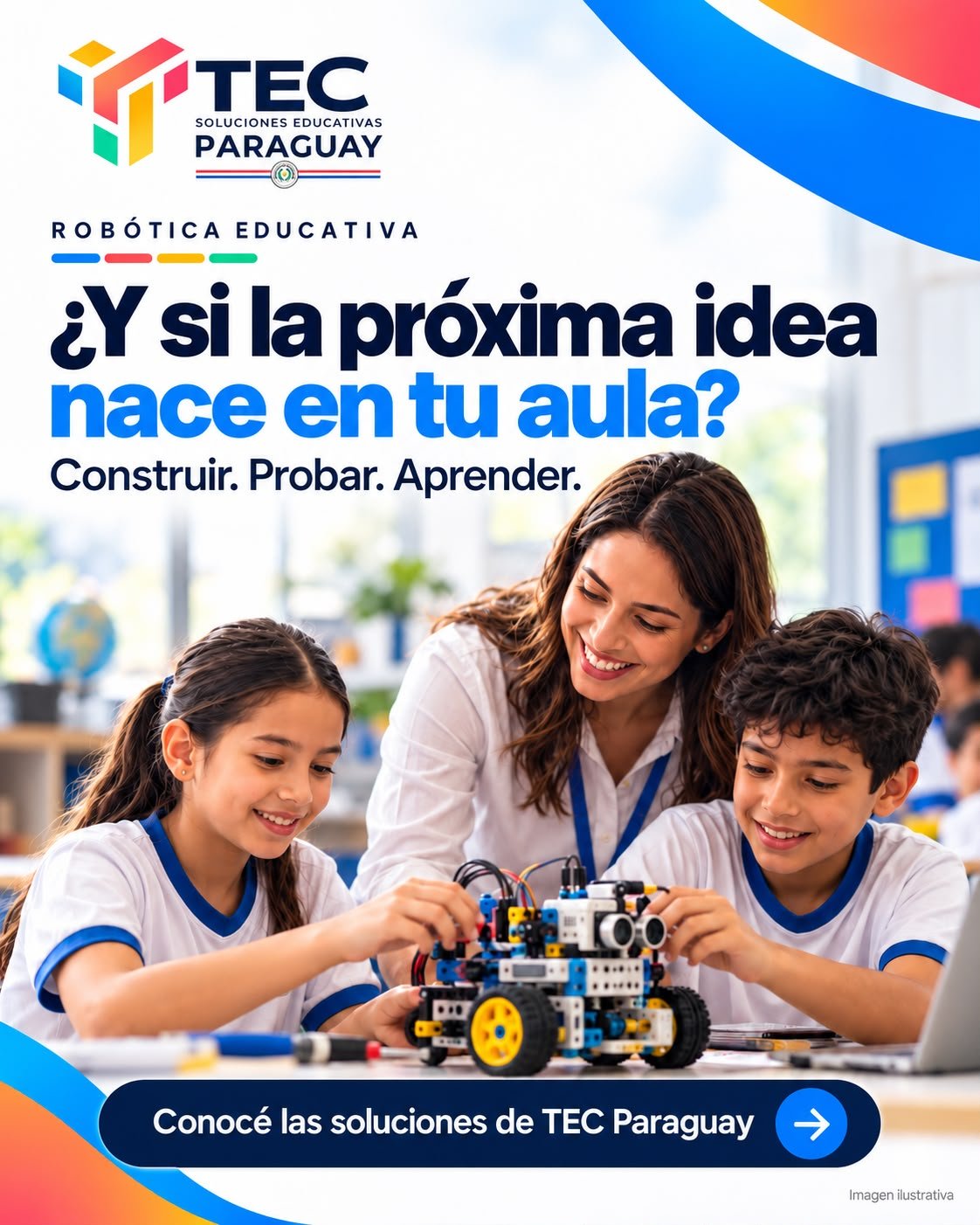 Robótica educativa: ¿y si la próxima idea nace en tu aula? Construir, probar y aprender. Imagen ilustrativa.